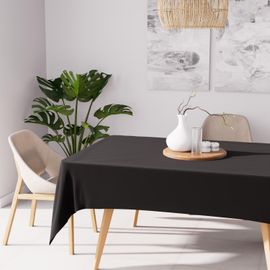 Nappe Anti-Tâches Rectangle 160x270 Cm Alix Noir, Par Soleil D'ocre