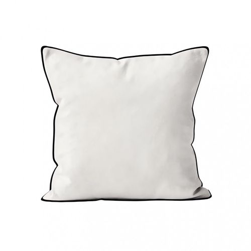 Coussin En Microfibre Lavée 40x40 Cm Boheme Blanc, Par Soleil D'ocre