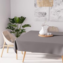 Nappe Anti-Tâches Carrée 180x180 Cm Alix Gris, Par Soleil D'ocre