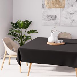 Nappe Anti-Tâches Carrée 180x180 Cm Alix Noir, Par Soleil D'ocre