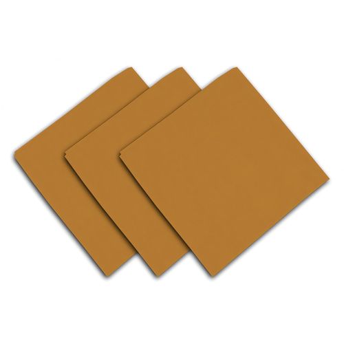 Lot De 3 Serviettes En Conton 45x45 Cm Panama Moutarde, Par Soleil D'ocre