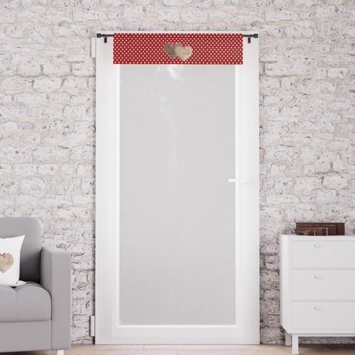 Brise Bise Pur Coton 70x200 Cm Love Rouge, Par Soleil D'ocre