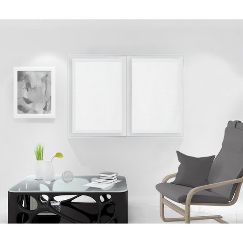 Paire De Brise Bise 60x90 Cm Noemie Blanc, Par Soleil D'ocre