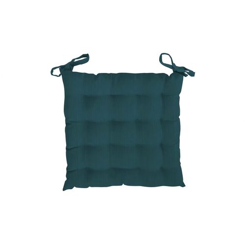 Dessus De Chaise Capitonné En Velours 40x40x5 Cm Velvet Bleu Canard, Par Soleil D'ocre