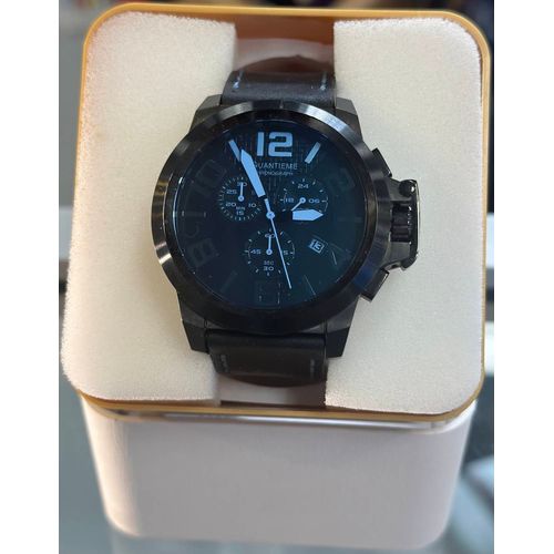 Montre Quartz Quantieme Boite Acier Noire