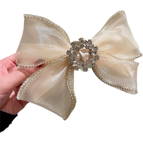 Pince À Ressort En Épingle À Cheveux Bowknot Clip Supérieur Personnalisé Accessoires Pour Cheveux En Épingle À Cheveux Tempérament Dame (Couleur: A, Taille: 15,5 * 11,5 Cm) Multicolore
