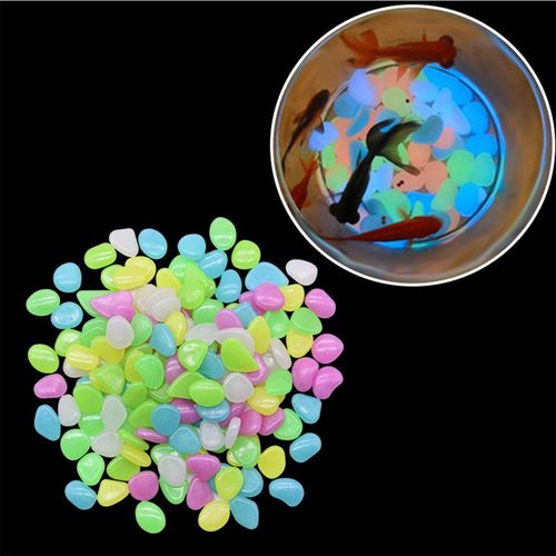 100/Pcs Pierre Lumineuse Colorée Villa Jardinage Aquarium La