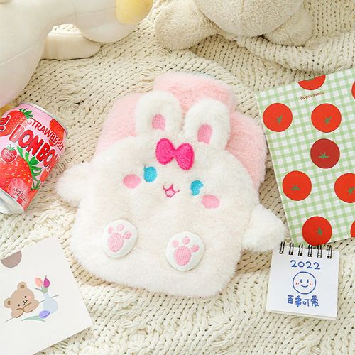Bouillotte 400 Ml Résistante À La Chaleur Isolée En Peluche Mignonne B