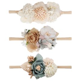 3 Pièces De Bandeau En Nylon À La Mode Pour Fille, Coiffe Pour Bébé