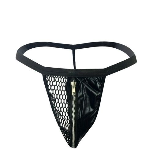 Sous-Vêtements Pour Hommes, Culottes Taille Basse, Imitation Cuir, G-