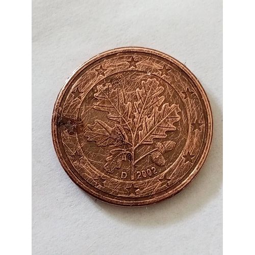 Pièce 5 Centimes 2002 Lettre D Feuille De Laurier