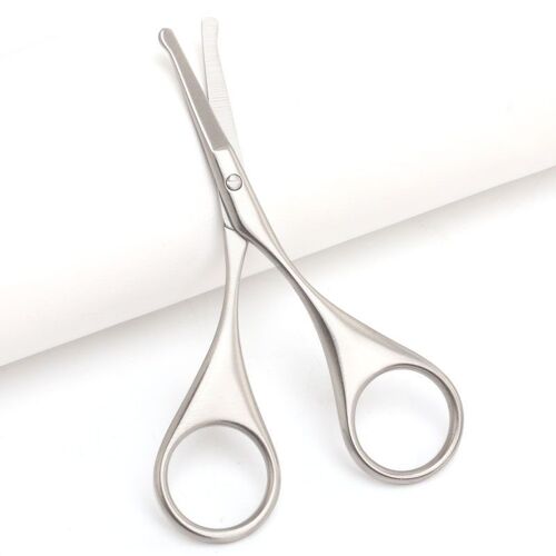 Acier Inoxydable Rond Tête De Sécurité Homme Nez Trimmer Cheveux Beauté Maquillage Petite Ciseaux Outils
