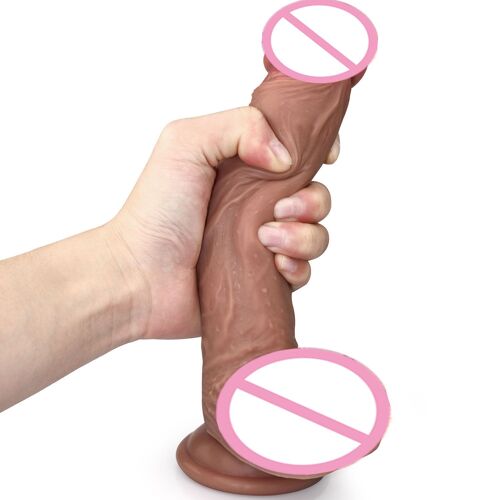 Un Pénis Imitation Silicone Double Couche Liquide De 16 Cm Pour La Masturbation Féminine