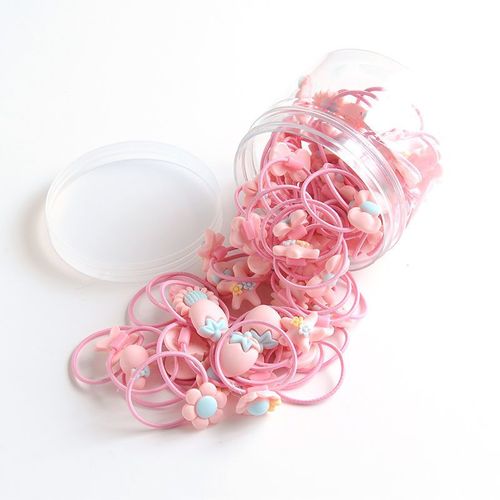 80 Pièces De Corde À Cheveux Pour Enfants, Anneau À Cheveux, Bébé Femelle, L
