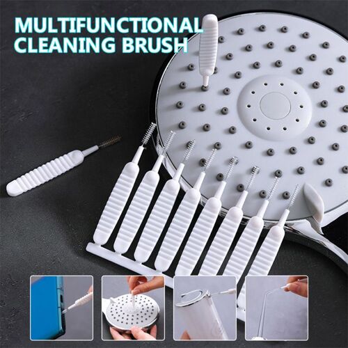10 brosses de nettoyage pour trou de douche, nettoyage de l'écart du robinet, petite brosse, salle de bain