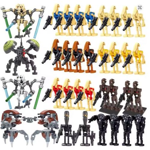 35 pieces of children's assembly toys, Star Wars robot soldier set, children's mini building block doll battle toys.