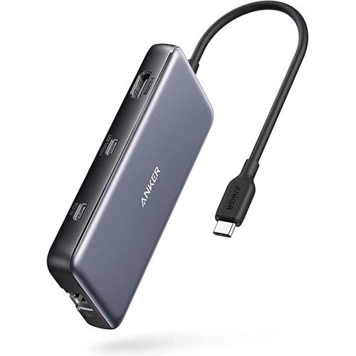 Concentrateur Usb C ,Adaptateur Usb C Powerexpand 8-En-1,Avec Double Hdmi 4K,Power Delivery De 100 W,Ethernet 1 Gb/S,2 Ports De Données Usb 3.0,Lecteur De Cartes Sd Et Microsd,Pour Macbook Pro