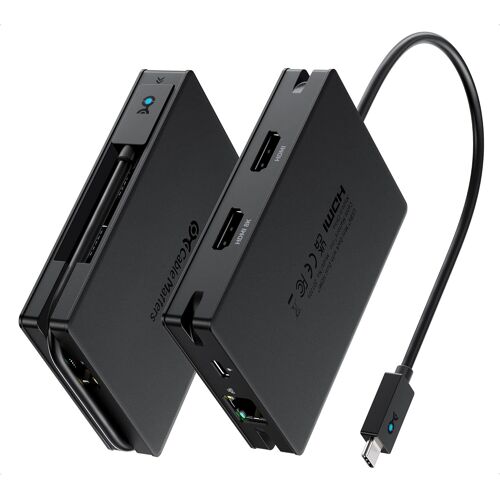acdsgd-8-en-1 40Gbps Hub USB4 Portable Double DisplayPort 4K 60Hz, DisplayPort Simple 8K 60Hz, PD 100W, Gigabit Ethernet, Compatible avec Thunderbolt 4 pour XPS, Surface Pro, iPad Pro