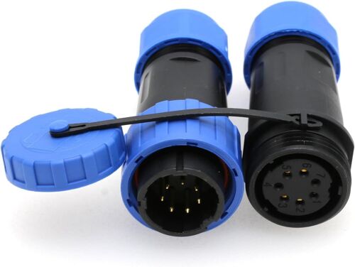 Ty20 7 Broches 5 A Sans Soudure Connecteur Étanche À Déconnexion Rapide Vis À Sertir Montage En Ligne Mâle Femelle Prise D'Alimentation 18 Awg Câble De Fil Pour Marine Automobile Solaire