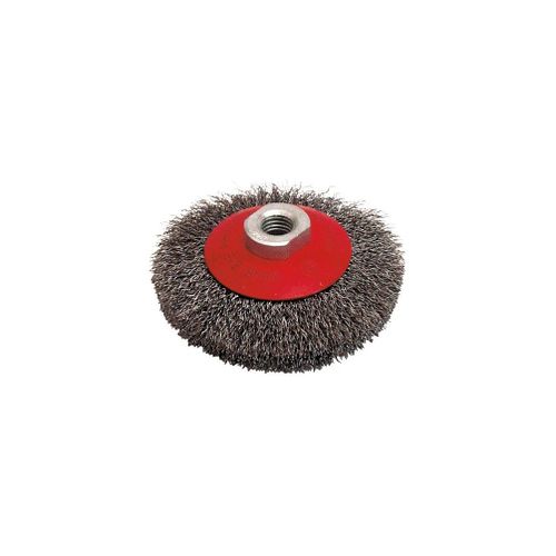 Brosse cuvette pour meuleuse fil acier ondulé 0,30 mm D. 100 mm M14 pour métal - Décapage dur - Leman