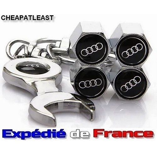 4 Bouchons De Valves Tuning Pour Audi + Porte-Clés