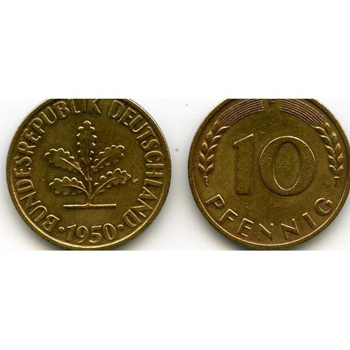 Allemagne 10 Pfennig 1950 Atelier F