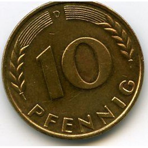 Allemagne 10 Pfennig Atelier D 1950