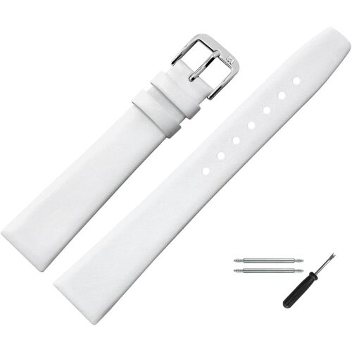 Bracelet De Montre 14mm Cuir - Ensemble De Montage D'outils 71014 - Blanc/Argent