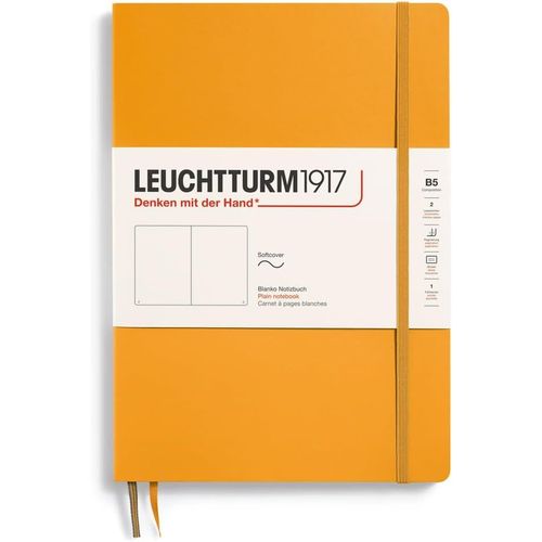 Meimie-365633 Carnet Composition (B5),Couverture Souple,123 Pages Numérotées,Rising Sun,Blanc