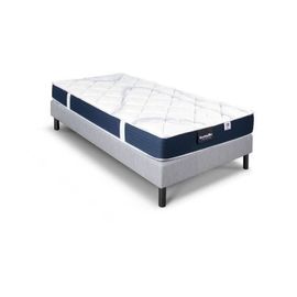 DUNLOPILLO MAGNOLIA ENSEMBLE 90 X 190 - MATELAS + SOMMIER CLAIR - EP 18 CM - MOUSSE - LATTES PASSIVES - FABRIQUÉ EN FRANCE
