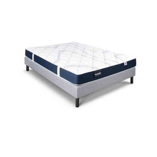 DUNLOPILLO MAGNOLIA ENSEMBLE 160 X 200 - MATELAS + SOMMIER CLAIR - EP 18 CM - MOUSSE - LATTES PASSIVES - FABRIQUÉ EN FRANCE