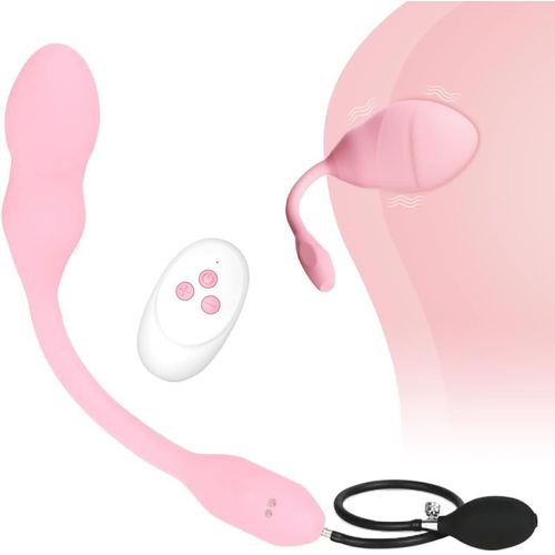 Kalanka-Vibromasseur Plug Gonflable, Vibromasseur Point G Avec 10 Modes De Vibration, Gode Vibrant Gonflable Avec Télécommande Et Pompe, Plug Gonflable, Jouet Sexualité Couple