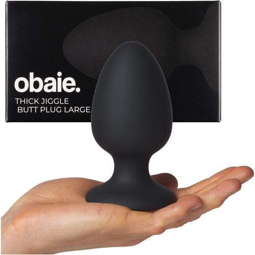 Jgd-Obaie Thick Jiggle Plug Anal Xl - 11.8cm*6cm Plug Geant Anal Toy - Plug Anal Silicone Pour Hommes Et Femmes - Plug Xxl En Silicone - Sex Toy Plug Anale Femme - Plug Anale Homme - Anal Plug - Noir
