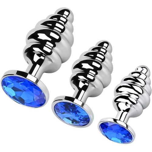 Caypp-Plug Anal Ensemble De Plug Anal Enmétalmasturbation Toy Gem Anal Goddess Sm Sex Toysmasculins Et Féminins(S+M+L)