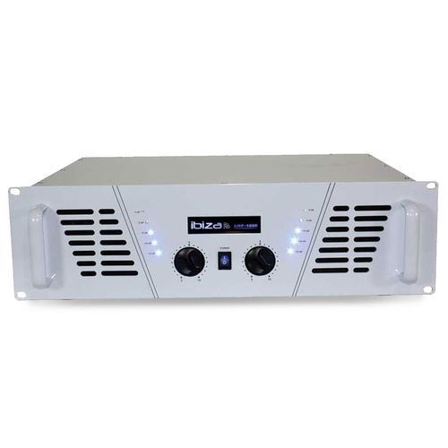 Amplificateur de sonorisation DJ - 2 x800W - Ibiza Sound AMP1000-WH - Blanc