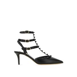 Chaussures Bottines Rockstud Noires En Vernis Valentino Garavani