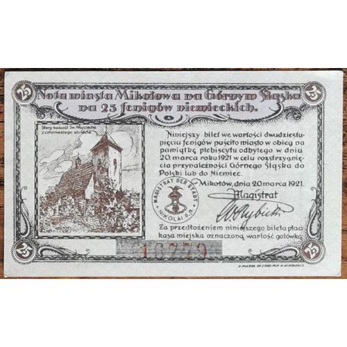 Billet Allemagne 25 Pfennig 03/1921 Nikolai Grm 976,1 1/ 2