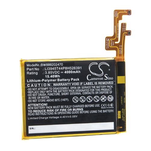 Vhbw Batterie Remplacement Pour Nubia Li3945t44p8h526391 Pour Téléphone Portable (4000mah, 3,85v, Li-Polymère)