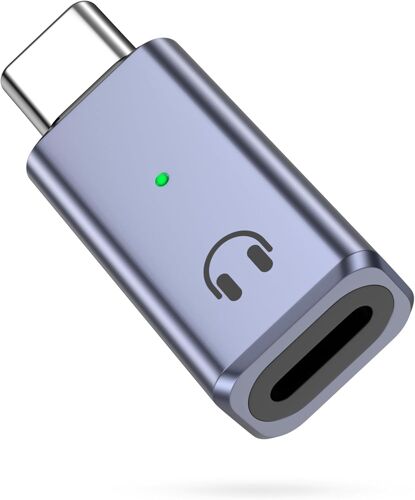 LORANKA-Lightning Auf USB-C Audio Adapter, USB C Auf Lightning Kopfhörer Adapter für iPhone Air 17 16 16e 15 Pro Max Plus, iPad Air/Pro, MacBook, Nicht zum Lade/Daten, Gris