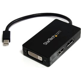 Startech.Com Adaptateur Mdp 3 En 1 - Adaptateur Audio/Vidéo De Voyage - Hub Convertisseur Multiport Mini Dp Vers Écrans Multiples Displayport, Dvi Ou Hdmi (Mdp2Dpdvhd)[Z3534]
