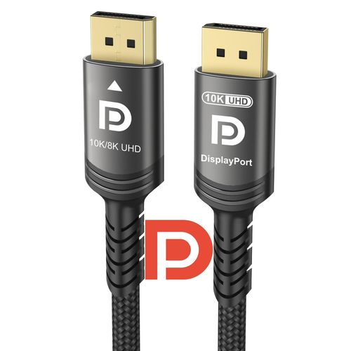 ASFASFq-Ubluker 10K 8K 4K Câble DisplayPort 40Gbps 1,5M, Vesa Certifié DP à DP Câble v1.4 v1.2 Nylon Tressé UHBR HDCP DSC1.2 10K 8K 60Hz 4K 165Hz 144Hz 2K 240Hz Projecteur PC Freesync G-Sync Monitor