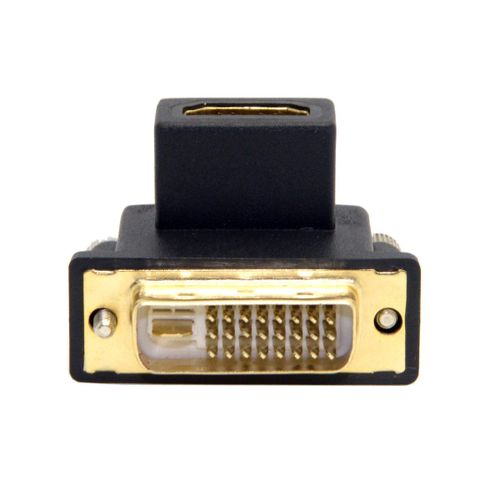 KALANKA-Adaptateur DVI mâle vers HDMI Femelle incliné à 90 degrés pour Ordinateur et HDTV et Carte Graphique