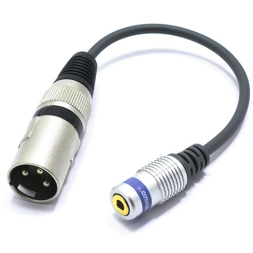 Adaptateur XLR Mâle vers Mini Jack 3.5mm Femalle TRRS Audio Prise 3 Broches Connecteur XLR vers Femalle Jack 3.5 TRRS 4 Broches Câble de Connexion Microphone