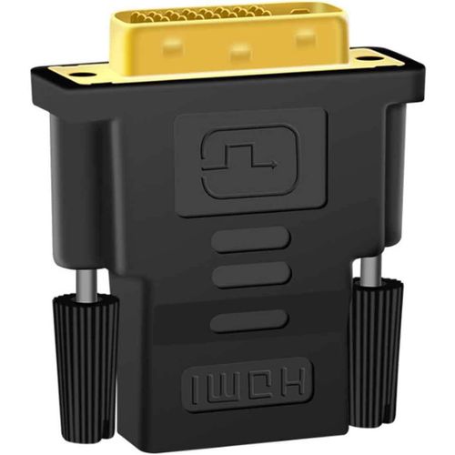 KALANKA-Adaptateur DVI vers HDMI (24+1), Adaptateur HDMI Femelle vers DVI mâle 1080P Full HD Noir