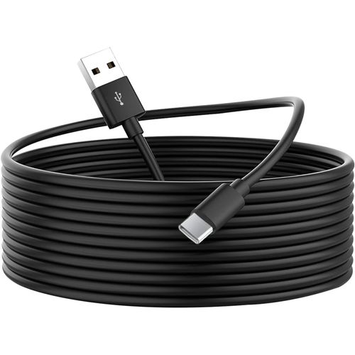 KALANKA-Câble d'extension d'alimentation USB-C de 5 m pour caméras de sécurité ou appareils domestiques - Câble de charge et de synchronisation des données USB A vers type C - Noir