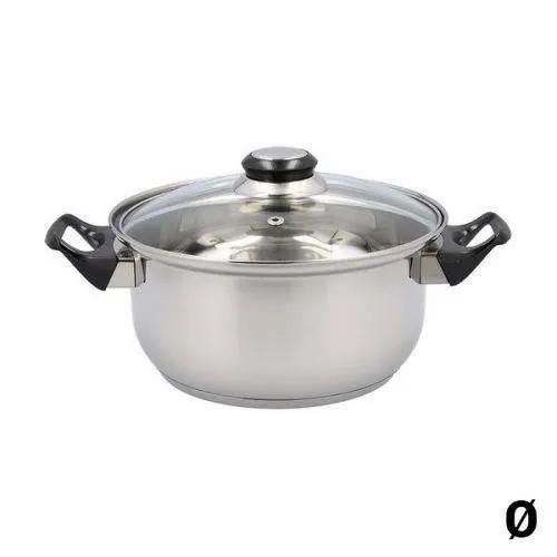 Casserole - Quid Habitat - Acier Inoxydable - Couvercle En Verre - Anti-Adhésif - Tous Feux