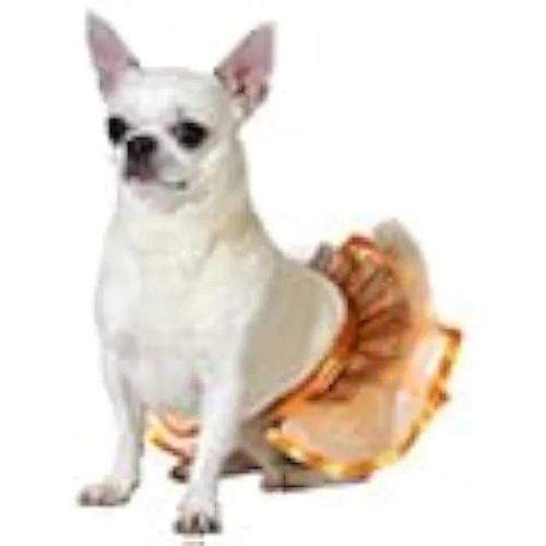 Déguisement Pour Animal De Compagnie - Atosa - Tutu Orange - Taille S - Jupe En Tulle - Confortable Et Élégant