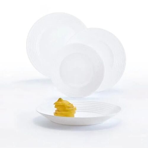 Luminarc Harena Blanco Set De Vaisselle | 6 Personnes | 18 Pièces