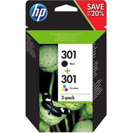HP 301 2-pack (N9J72AE) - Pack de 2 cartouches d'encre - noir, couleurs (cyan, magenta, jaune)