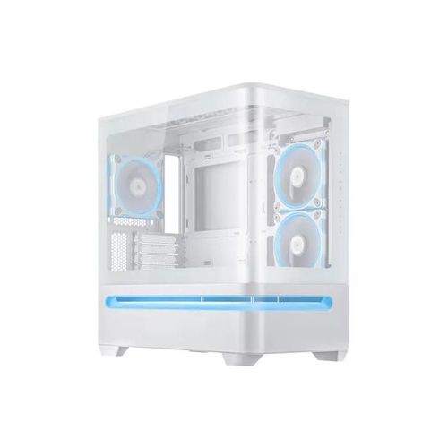ASUS Prime AP202 TG ARGB Blanc ¿ Boîtier PC mATX Compact